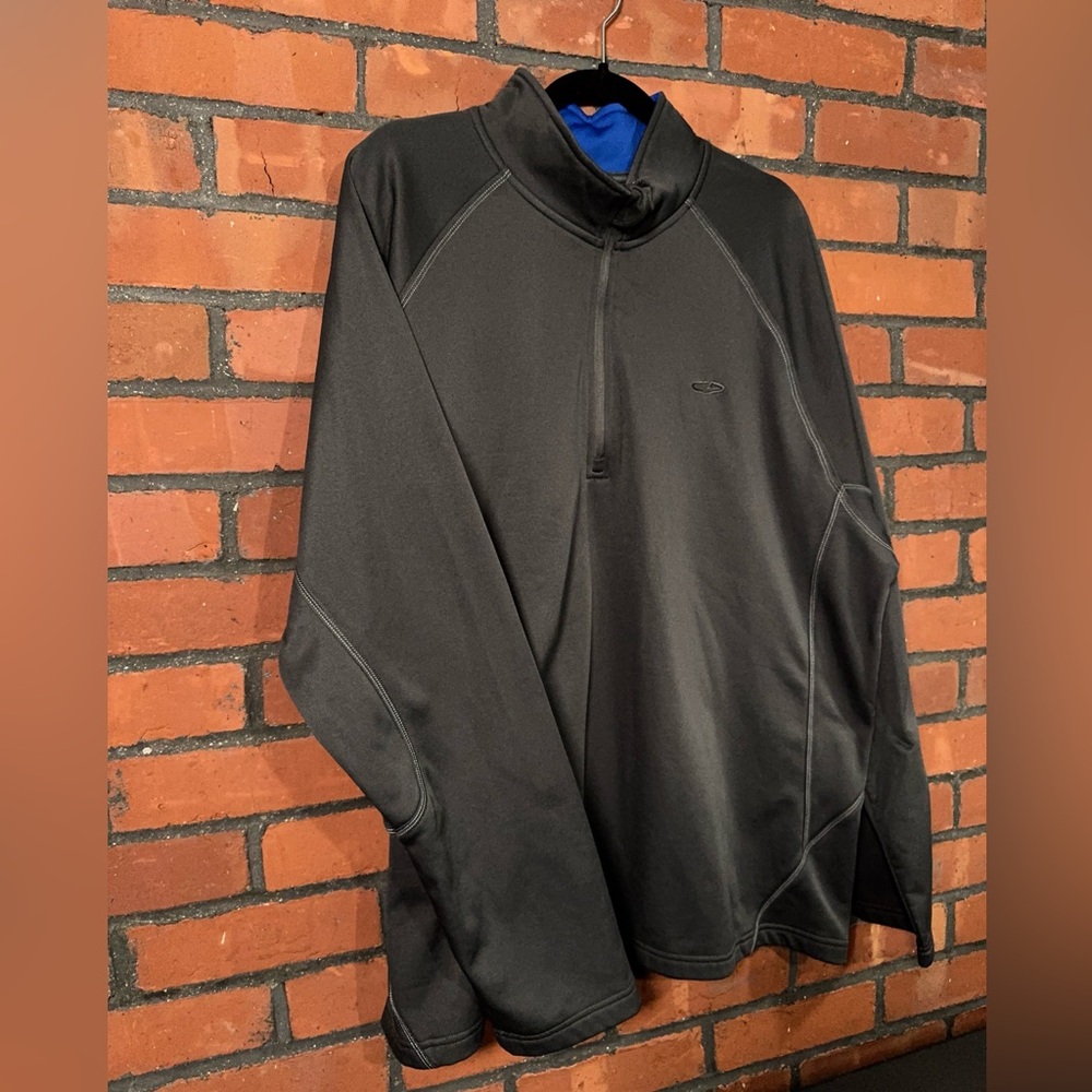 Champion Men's Gray 1/4 Zip Pullover Activewear Long Raglan Sleeve XXL